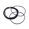 4mm Black Rubber Necklace Jewelry Making X-NJEW-H078-16-2