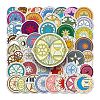 50Pcs Magic Circle PVC Adhesive Waterproof Stickers PW-WG0BD96-01-5