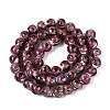 Gold Sand Handmade Lampwork Beads Strands LAMP-N037-08E-2
