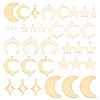 ARRICRAFT 36pcs 9 styles Brass Connector Charms and Pendants Sets KK-AR0003-15-1