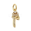 Brass Micro Pave Cubic Zirconia Pendants KK-M273-01G-R-1