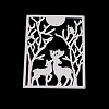 Rectangle with Christmas Reindeer/Stag Frame Carbon Steel Cutting Dies Stencils DIY-F032-02-3