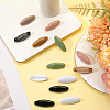 CRASPIRE 16Pcs 8 Color Plastic Blank Oval Brooch Pins JEWB-CP0001-10D-4