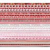 5 Sets 5 Styles Polyester Printed Satin Ribbon & Grosgrain Ribbons Sets OCOR-TA0001-39-2