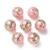 UV Plating Rainbow Iridescent Acrylic Beads PACR-E001-02D-2