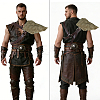 1Pc Medieval Faux Fur Single Shoulder Armor AJEW-CL0004-81-7