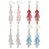Glass Seed & Glass Beaded Dangle Earrings EJEW-MZ00687-2