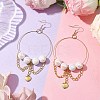 Stainless Steel Acrylic Imitation Pearl Dangle Earrings EJEW-JE05810-2