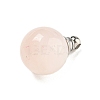 Natural Rose Quartz Perfume Bottle Pendants G-K338-22P-02-2