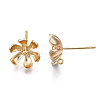 Brass Earring Findings X-KK-S356-362-NF-3