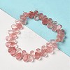 Cherry Quartz Glass Beads Strands G-B064-B49-2