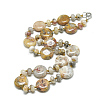 Natural Crazy Agate Beaded Necklaces NJEW-S393-26-1