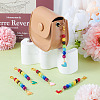 5Pcs 5 Colors Alloy Enamel Heart Pendant Decorations HJEW-TA0001-27-6
