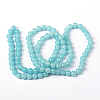 Imitation Jade Glass Beads Strands DGLA-S076-8mm-19-5