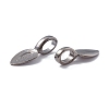 Tibetan Style Alloy Glue-on Flat Pad Bails TIBEP-AB3348Y-B-2