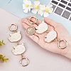Alloy Enamel Cat Link Chains for Purse Chains PURS-WH0001-40-3