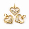 Rack Plating Brass Micro Pave Cubic Zirconia Charms ZIRC-K089-02G-2