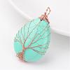 Synthetic Turquoise Pendants G-K122-01RG-2