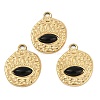 Natural Black Onyx(Dyed & Heated) Flat Round Pendants STAS-I325-139G-1