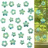 2PCS 2 Styles PVC Stickers Dazzling Color Window Stickers 3D Laser Flower Electrostatic Glass Window Stickers JX826A-1
