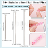 300Pcs 3 Styles 304 Stainless Steel Ball Head Pins STAS-SC0007-75-2