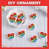10Pcs Multi-color Love Silicone Beads JX655A-4