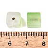Frosted Glass Beads with Golden Glitter Powder DGLA-NH001-8mm-01D-3