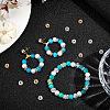 100Pcs 2 Colors Brass with Rhinestone Spacer Beads KK-BBC0015-99-4