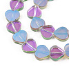 Transparent Electroplate Glass Beads Strands EGLA-N006-080-A04-3