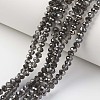 Electroplate Transparent Glass Beads Strands EGLA-A034-T2mm-P17-1