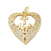 Mother's Day Brass Micro Pave Clear Cubic Zirconia Pendants FIND-Z041-20J-1