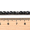 Natural Black Sapphire Beads Strands G-G259-C02-4x4mm-5