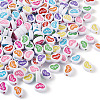 200Pcs Valentine's Day Opaque Acrylic Beads MACR-CW0001-13-3