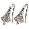 Brass Micro Pave Clear Cubic Zirconia Earring Hooks KK-R149-22P-1