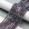 Transparent Electroplate Glass Beads Strands EGLA-A039-T3mm-A04-4
