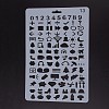 Plastic Reusable Drawing Painting Stencils Templates DIY-F018-B13-2