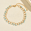 Bohemian Plastic Beads Brass Circle Link Chain Anklets for Beach Vacation Summer Foot Jewelry VQ8618-5