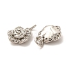 Brass Micro Pave Clear Cubic Zirconia Pendants ZIRC-P086-22P-3