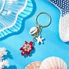 Tortoise Glass Seed Beaded Keychain KEYC-MZ00023-05-2