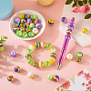 30Pcs 5 Colors Opaque Acrylic Beads MACR-TA0001-46-7