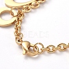 304 Stainless Steel Charm Bracelets BJEW-G582-40G-3