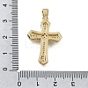 Brass Micro Pave Clear Cubic Zirconia Pendants CU-CBA9883-05K-G-3