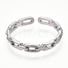 304 Stainless Steel Open Cuff Ring RJEW-N046-01P-2