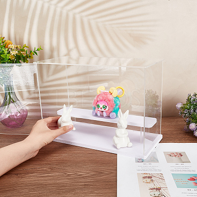 Transparent Plastic Minifigures Display Case ODIS-WH0025-142A-1