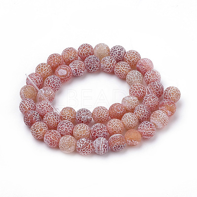 Natural Weathered Agate Beads Strands G-S259-05F-6mm-1