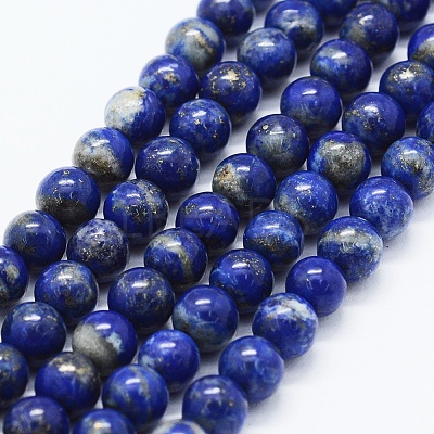 Natural Lapis Lazuli Beads Strands G-F561-6mm-G-1