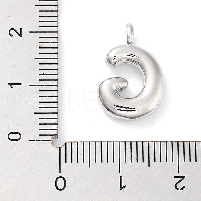 Rack Plating Brass Balloon Letter Pendants LS-KK-C050-01P-G-1