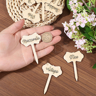 1 Bag Wooden Plant Labels AJEW-CA0004-83B-1