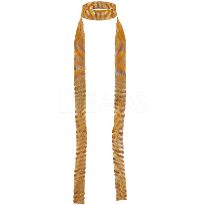 Alloy Paillette Chain NecklacesA NJEW-WH20002-06G-1