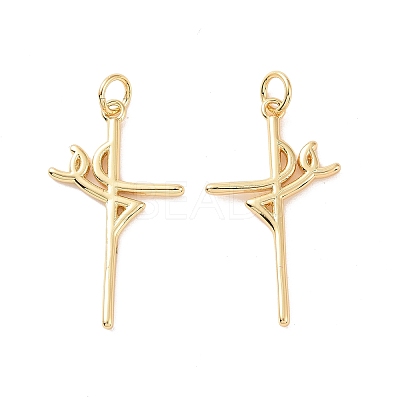 Rack Plating Brass Pendants KK-C004-05G-1